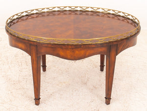Neoclassical Style Galleried Oval Low Table (8470393028915)