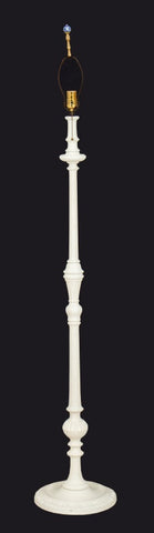 White Painted Wood Floor Lamp