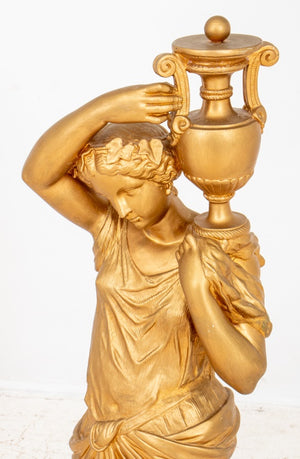 Neoclassical Style Gilded Female Figure Sculpture (9655022125363)