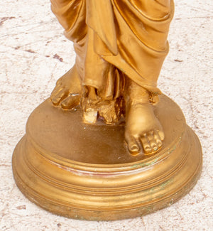 Neoclassical Style Gilded Female Figure Sculpture (9655022125363)