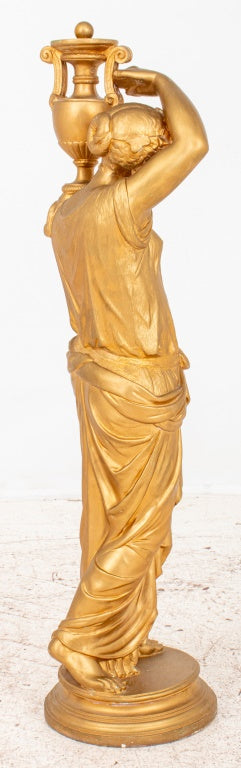 Neoclassical Style Gilded Female Figure Sculpture (9655022125363)