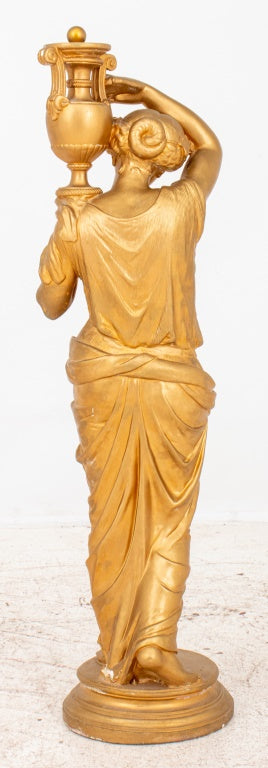 Neoclassical Style Gilded Female Figure Sculpture (9655022125363)