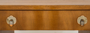Mid-Century Asian Modern Walnut Kneehole Desk, 60s (9037905953075)