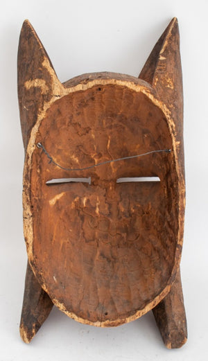 African, Likely Cote d'Ivoire, Wood Feline Mask (8363753013555)