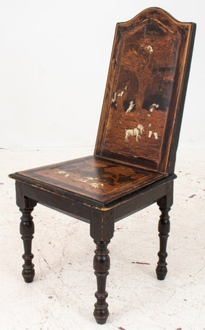 European Parquetry Bone Inlaid Hall Chair (8315191460147)