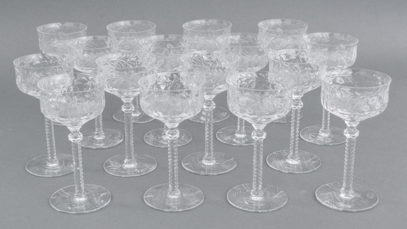 Late 20th Century Bent Glass Martini Glasses, Set of 8 – Showplace