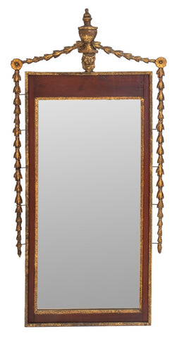 Italian Neoclassical Style Mahogany & Gilt Mirror