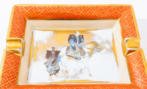 Hermes Porcelain Ashtray with Japanese Scene (8313273385267)