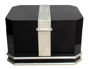 Hollywood Regency Revival Black Lacquered Box (8717153206579)