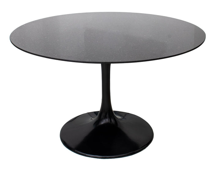 Knoll Style Circular Black Tulip Table