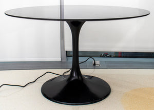 Knoll Style Circular Black Tulip Table (8523264426291)