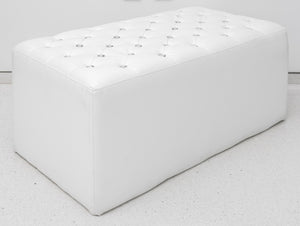 Modern White Faux Leather Ottoman Bench (8736037568819)