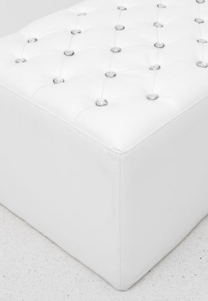 Modern White Faux Leather Ottoman Bench (8736037568819)