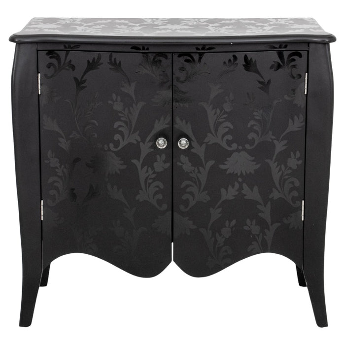 Pulaski Art Deco Revival Ebonized Side Cabinet