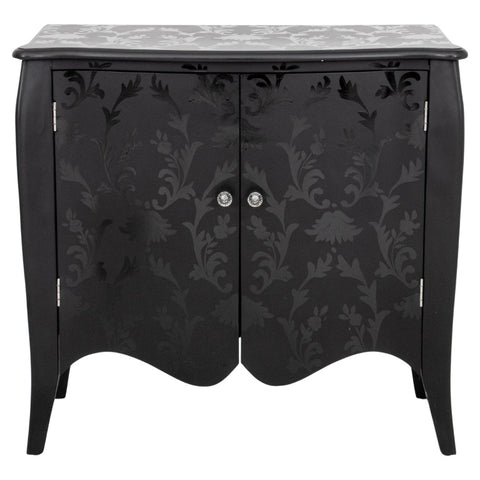 Pulaski Art Deco Revival Ebonized Side Cabinet