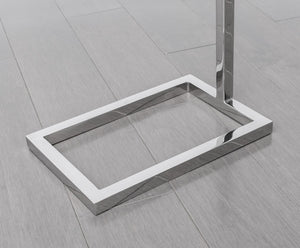 Eileen Gray Style Modernist Chrome Mirror Tables, Pair (8262793724211)