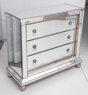 Hollywood Regency Revival Mirror Chest of Drawers (8240293511475)