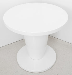 Modern White Lacquered Circular Side Table (8259572695347)