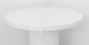 Modern White Lacquered Circular Side Table (8259572695347)