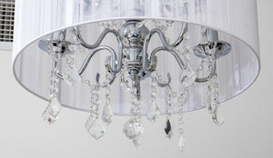 Hollywood Glam 10-Arm Chandelier with String Shade (8259289710899)