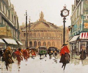 Mario Maresca "A Street in Paris" Oil on Tile (8907214881075)