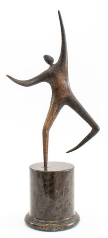 Curtis Jere Figural Bronze on Marble Base