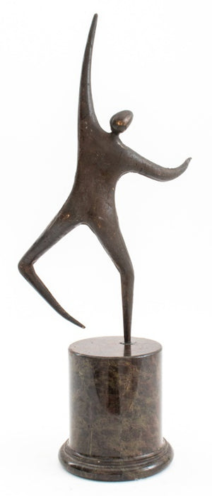 Curtis Jere Figural Bronze on Marble Base (8269073842483)