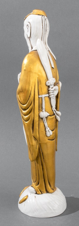 Chinoiserie Parcel Gilt Porcelain Figures, 2 (8528347136307)