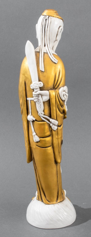 Chinoiserie Parcel Gilt Porcelain Figures, 2 (8528347136307)