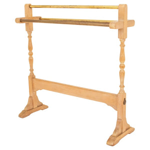 Cerused Oak and Brass Valet or Blanket Rack (8581648220467)