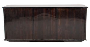 Italian Lacquered Faux Rosewood Credenza, 1980s (8476355723571)