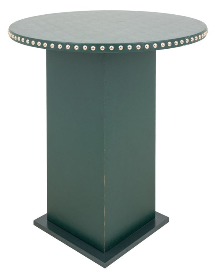Modern Green Vegan Leather High Top Table