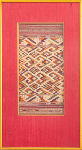 Framed Kilim Handknotted Textile Panel