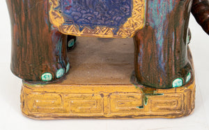 Animalier Glazed Ceramic Elephant Form Stand (8820164985139)