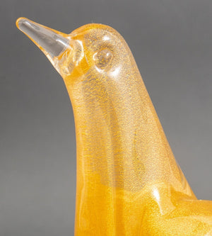 Murano Venetian Gold Glass Bird Figure (8313035194675)