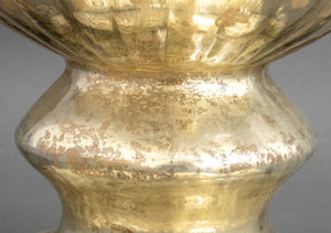Neoclassical Mercury Glass Urn Vase with Cover (8313064522035)