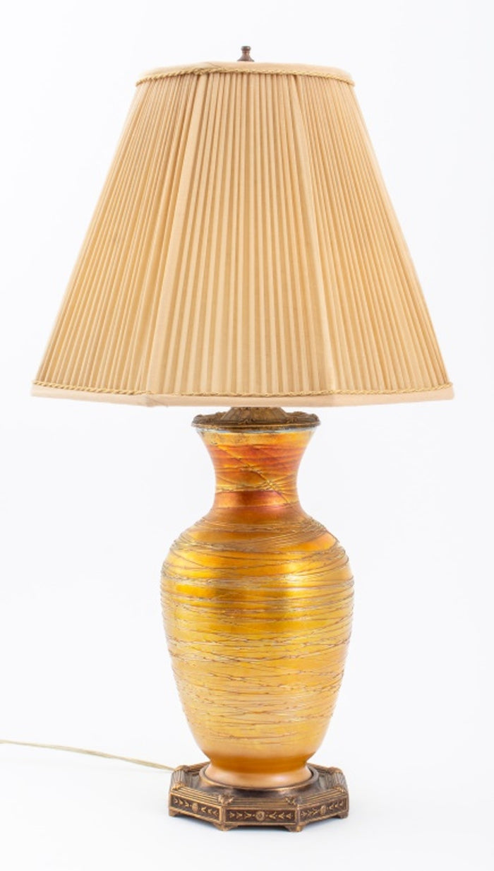M.S. Co. Lamp with Durand Glass Vase Base