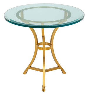 Maison Jansen Manner Gilt Metal Gueridon Table (8299678925107)