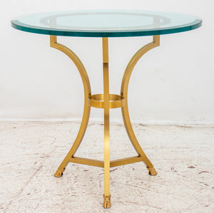 Maison Jansen Manner Gilt Metal Gueridon Table (8299678925107)