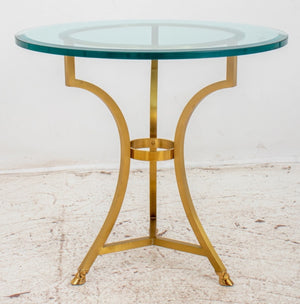 Maison Jansen Manner Gilt Metal Gueridon Table (8299678925107)