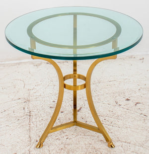 Maison Jansen Manner Gilt Metal Gueridon Table (8299678925107)