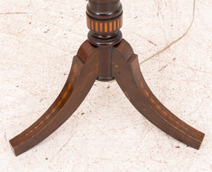 Hepplewhite Manner Inlaid Mahogany Floor Lamp (8821817049395)