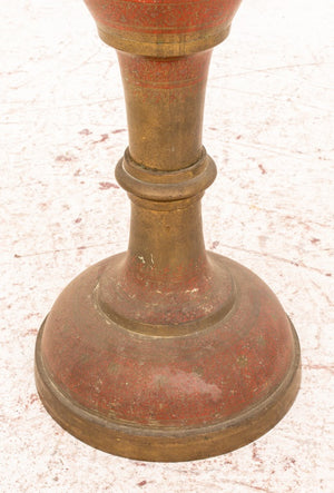 Indian Enameled Copper Baluster Vase (8924667642163)