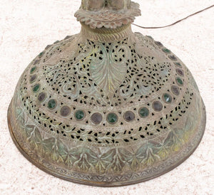 Middle Eastern Reticulated Brass Floor Lamp (8945409589555)