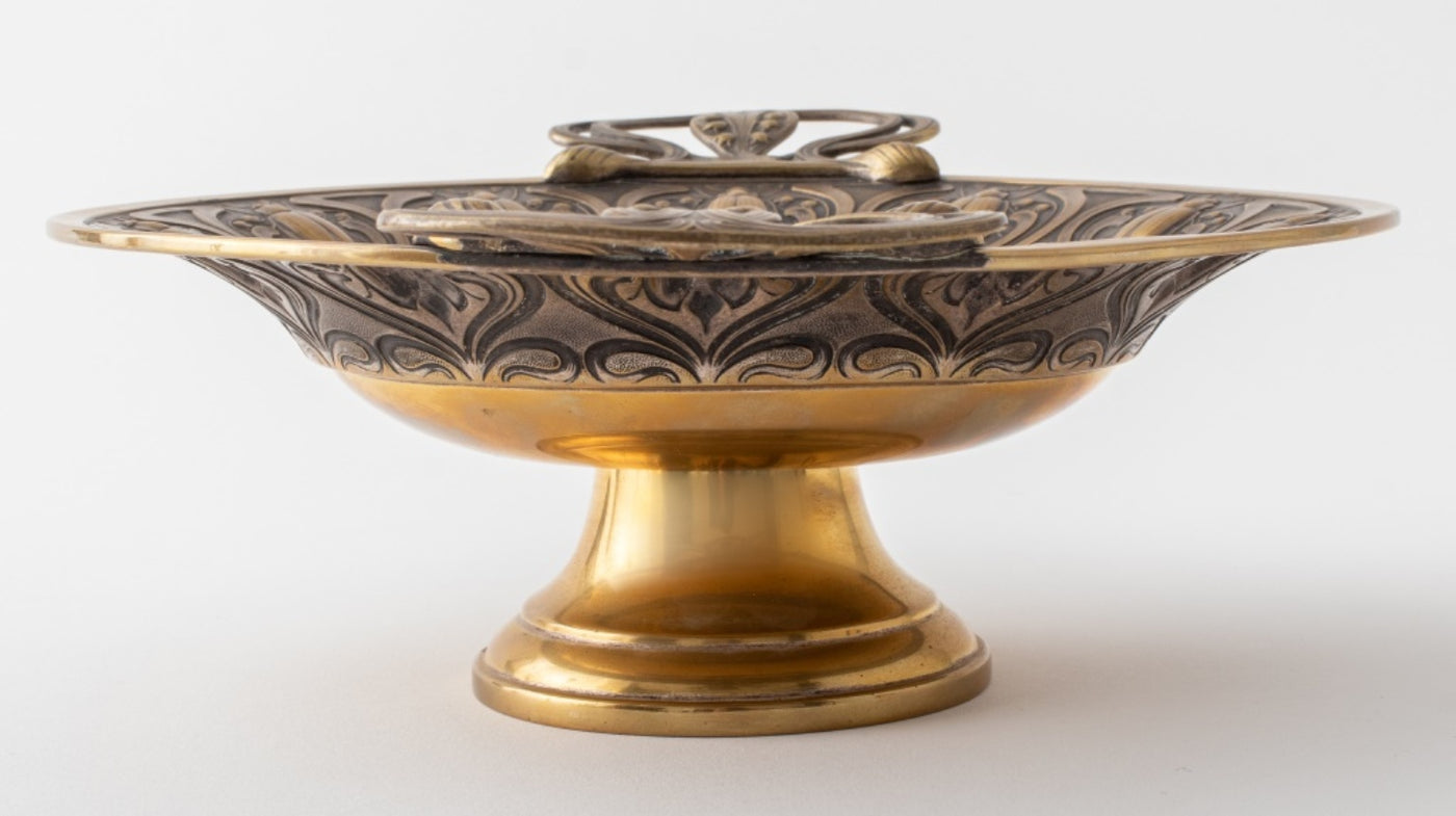 German WMF Jugendstil Brass Tazza, ca. 1890 – Showplace