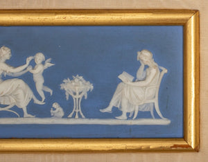 Wedgwood Blue Dip Jasperware Bas Relief Panel (8337674961203)