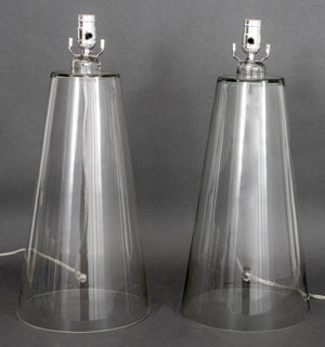 Mid-Century Modern Style Smoked Glass Table Lamps (8349746528563)