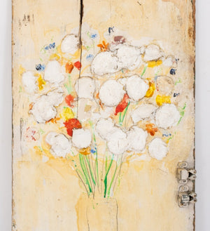 Mary Jo Schwalbach Floral Still Life Oil on Wood (8330201104691)