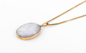 14K Lavender Jade Necklace & Earrings Set (8799808815411)