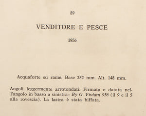 Giuseppe Viviani "Venditore E Pesce" Print, 1956 (8934603129139)